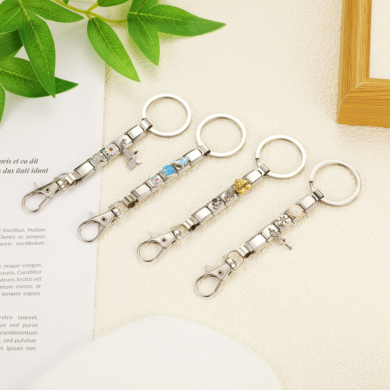 Jewelry Making For Couples - Aço inoxidável italiano charme links chaveiro