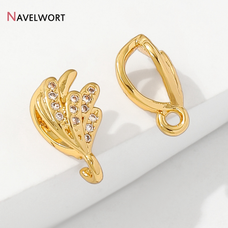 Jewelry Making Brass - Clipe de Pendente Banhado a Ouro