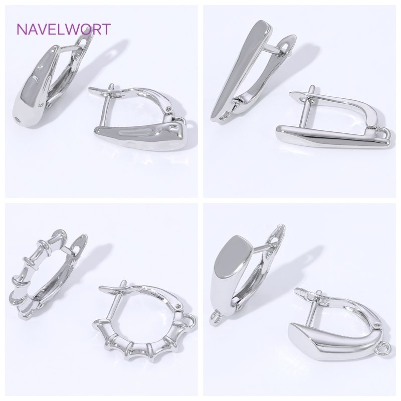 Jewelry Making Yarn - Ganchos de brinco lisos banhados a