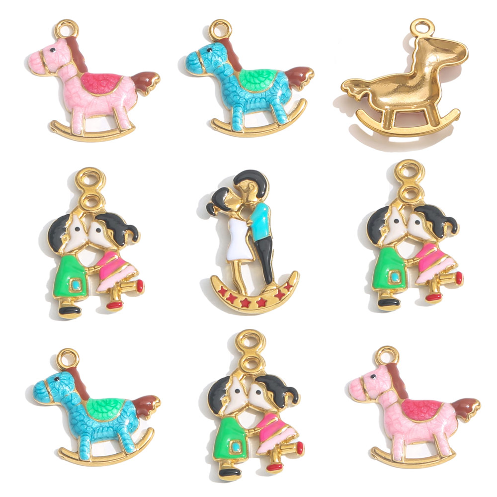 Jewelry Making For Couples - 2 pçs de aço inoxidável charme