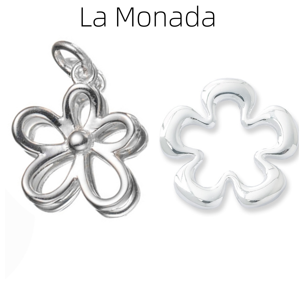 Jewelry Making In La - Pingente de Flor Oca em Prata