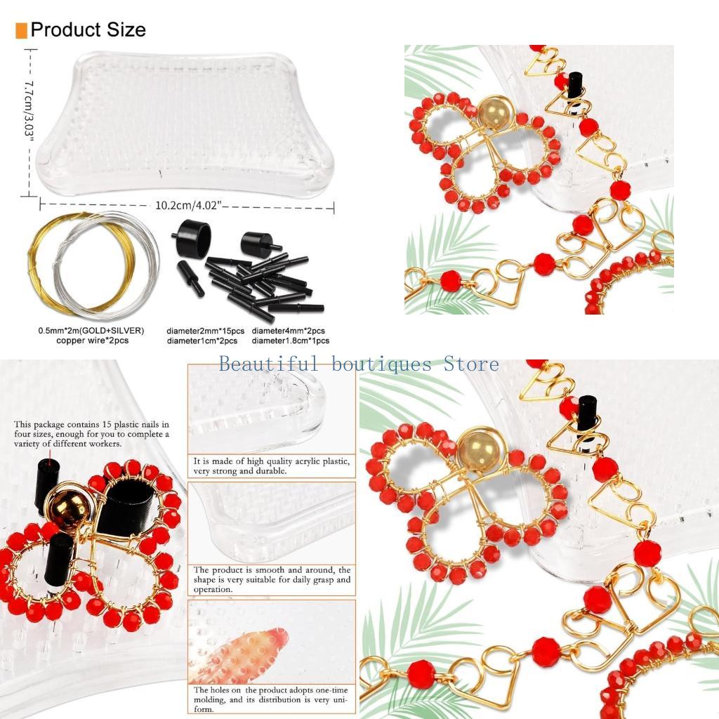 Wire Jewelry Making Jig - Suprimentos gabarito para dobra fio plástico