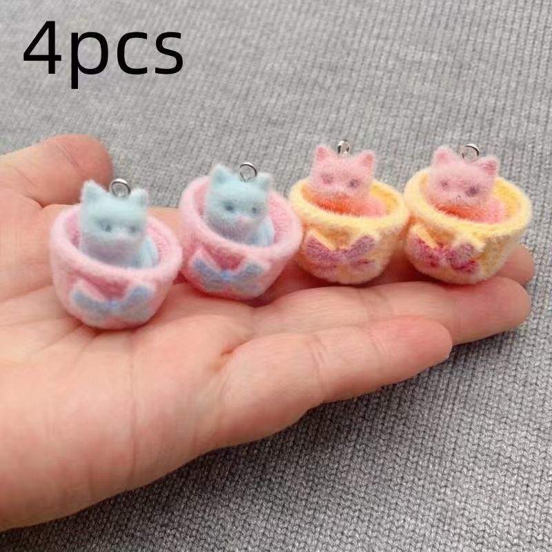 4 peças de pingente de gato em - Jewelry Making avaliação e preço
