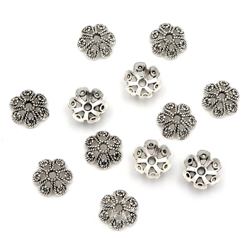 50 pçs flor oco solto espaçado - Jewelry Making Business avaliação e preço