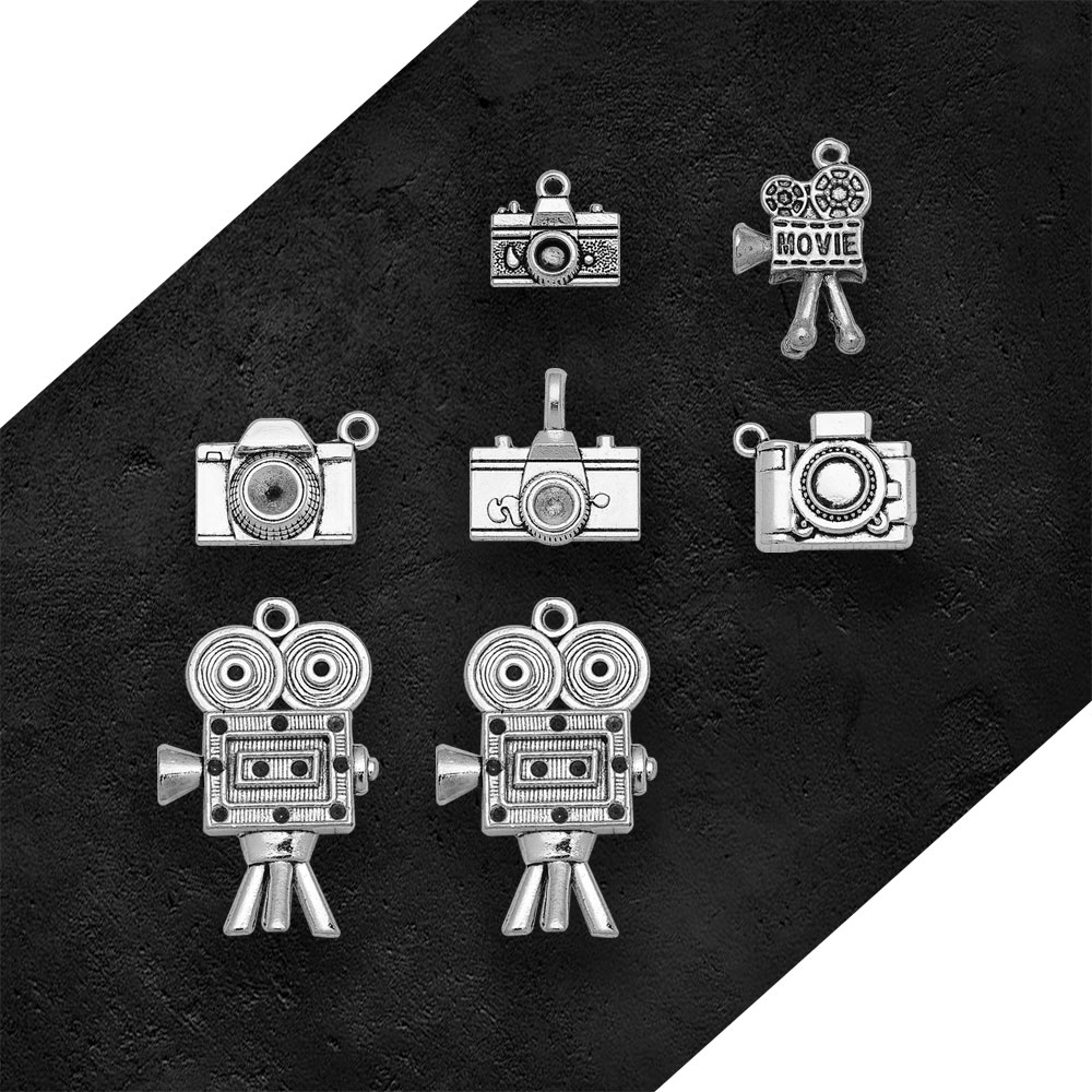 Antigo prata chapeado câmera g - Jewelry Making Videos avaliação e preço