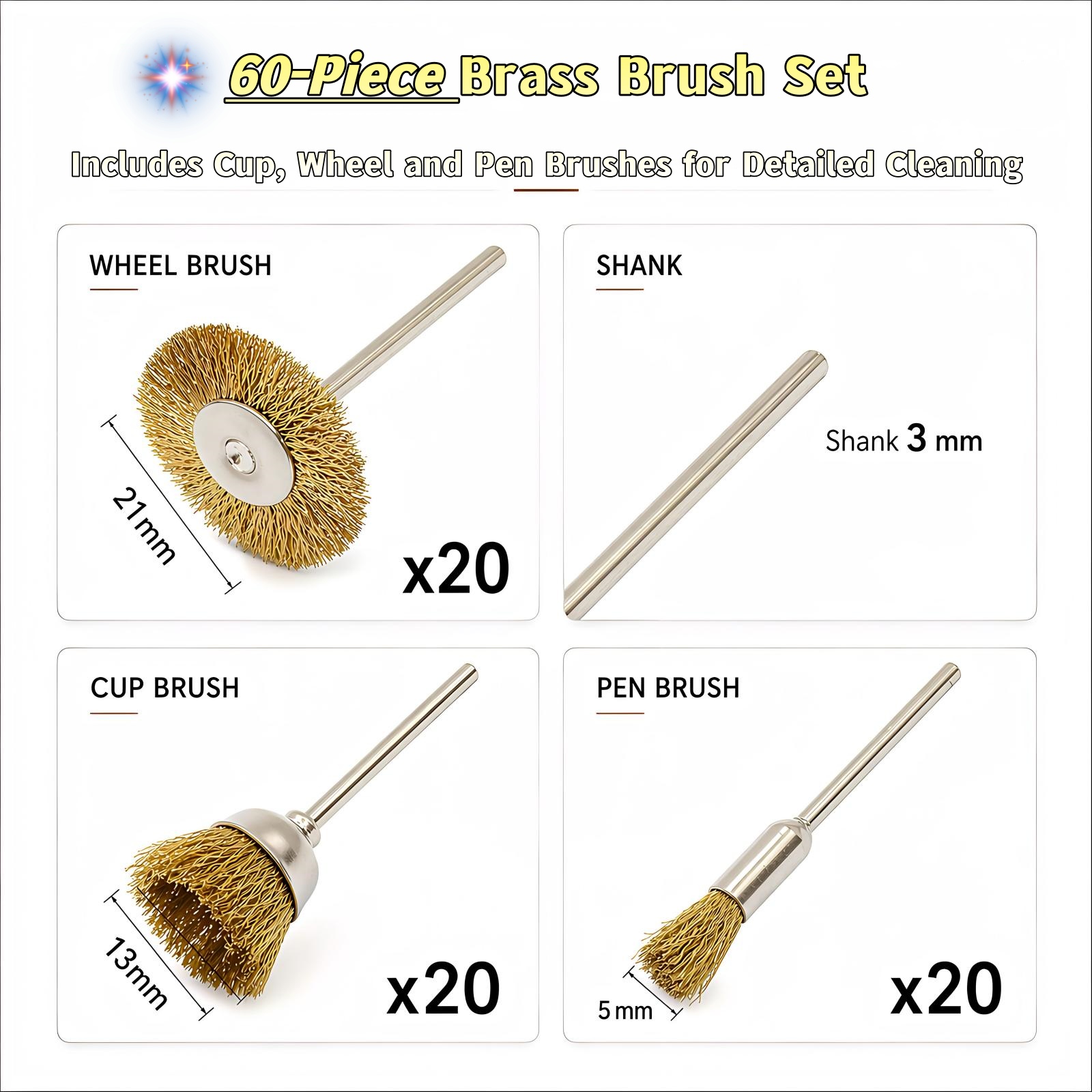 Conjunto de 60 Peças de Escova - Jewelry Making Brass avaliação e preço