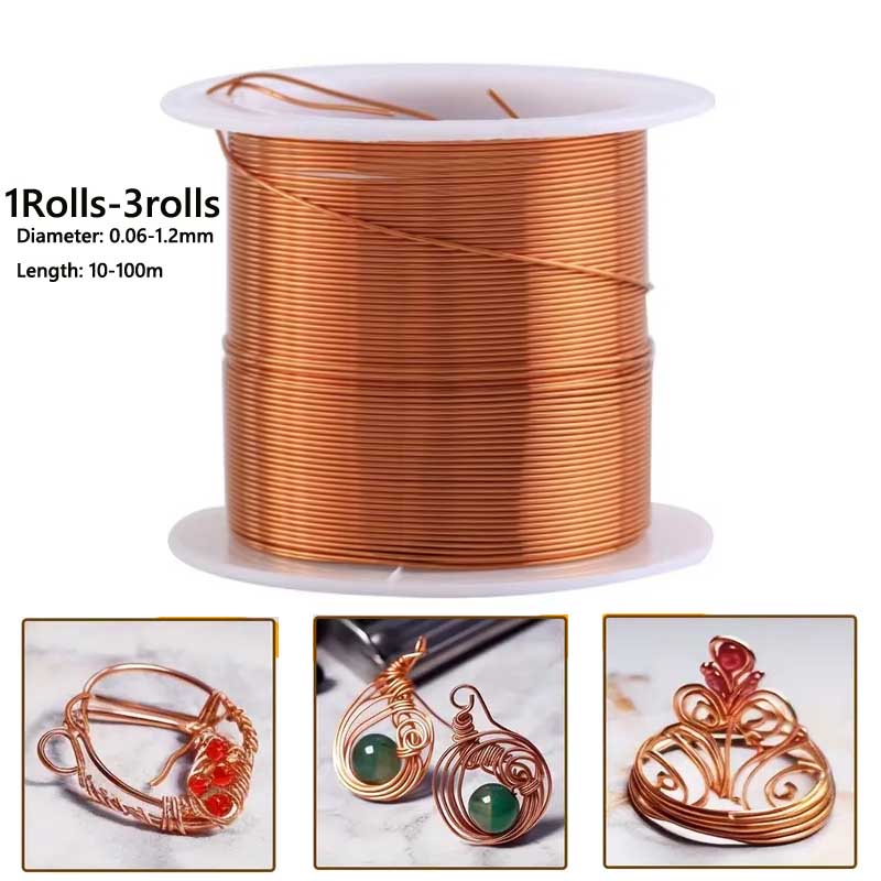 1-3 rolo de fio de cobre macio - Jewelry Making Yarn avaliação e preço