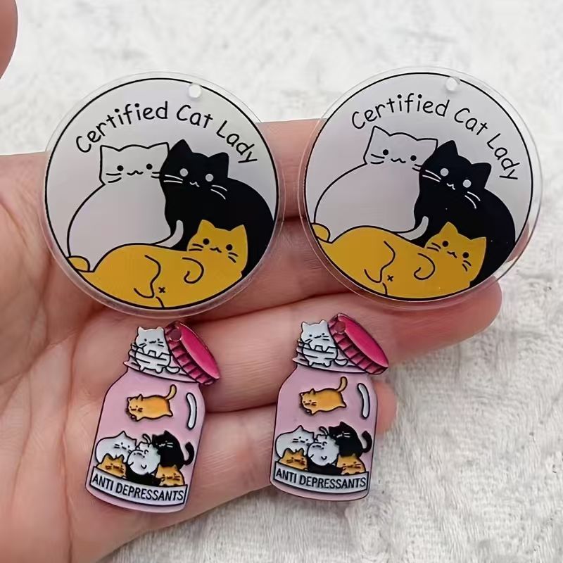 Pingente de gato fofo em acríl - Jewelry Making avaliação e preço