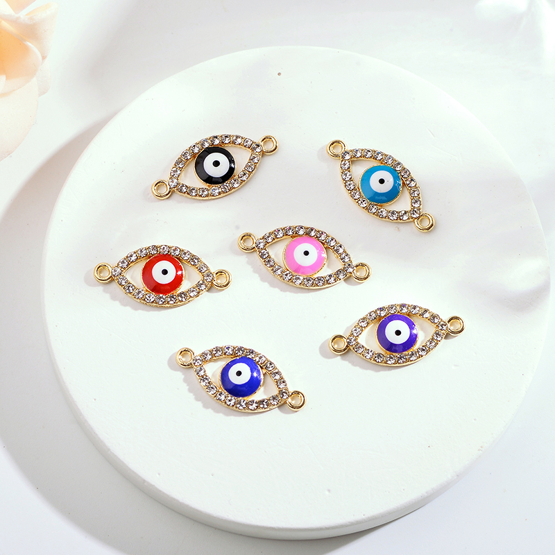 10Pcs 22*10MM Lucky Demon Eyes - Jewelry Making For Couples avaliação e preço