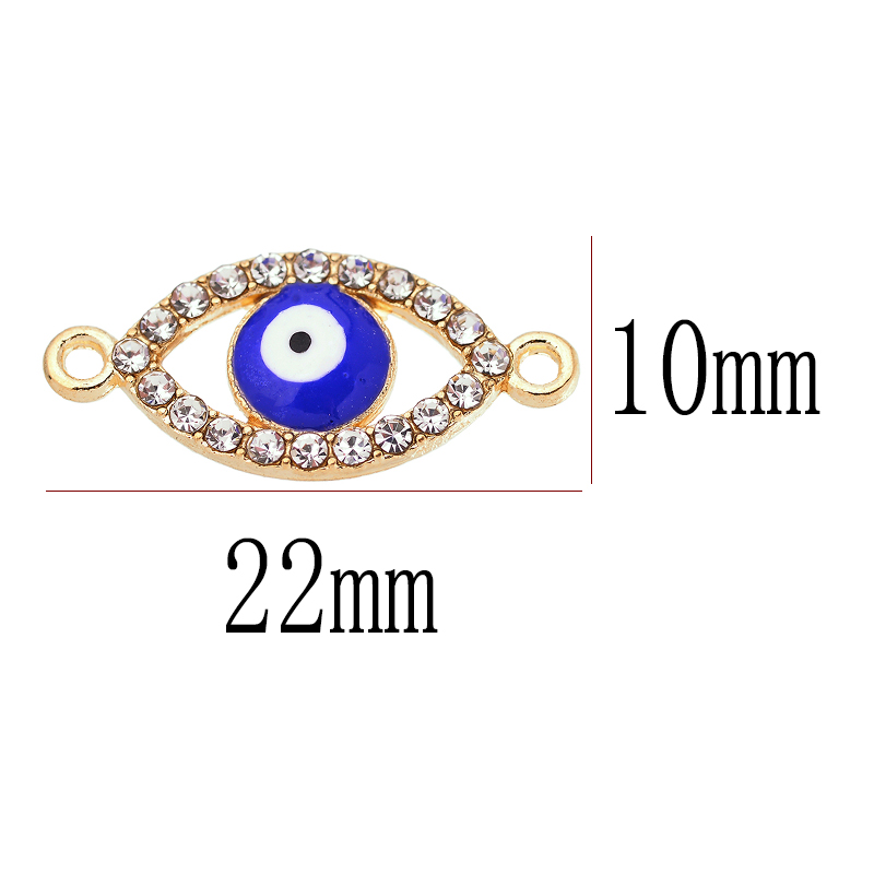 10Pcs 22*10MM Lucky Demon Eyes - Jewelry Making For Couples avaliação e preço