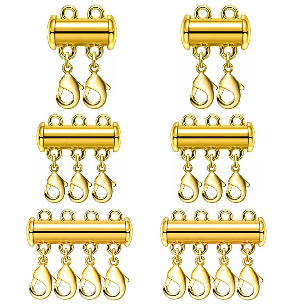 2 pçs multi fio colar camada l - Jewelry Making Brass avaliação e preço