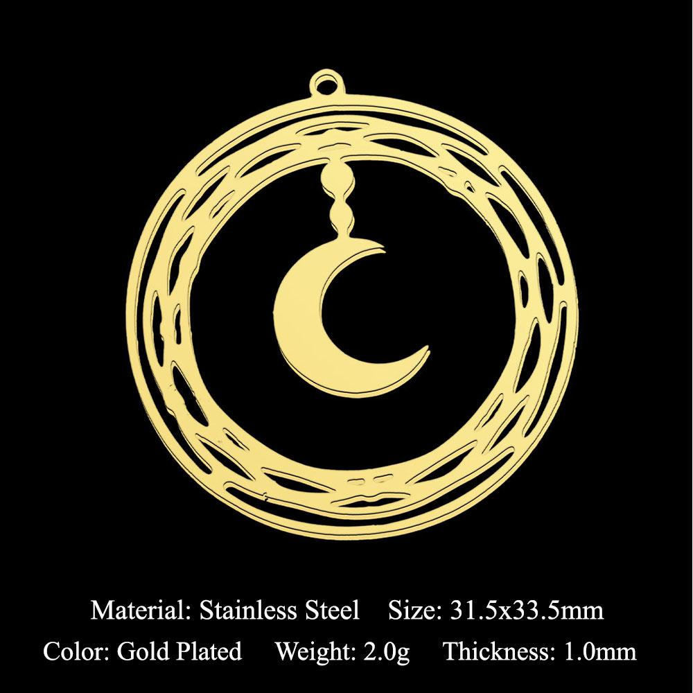 5 pçs/lote aço inoxidável lua  - Jewelry Making In La avaliação e preço